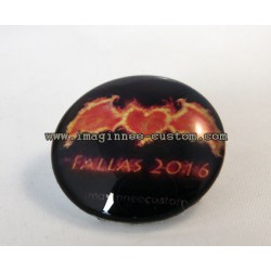 Cabujón broche Fallas 2016 "tinc el cor en flames"