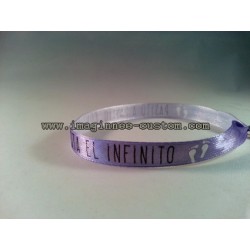 Pulsera "pasito a pasito contigo hasta el infinito"